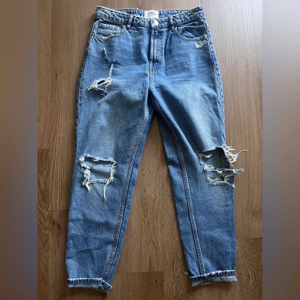 Zara Boyfriend Jeans Distressed Casual